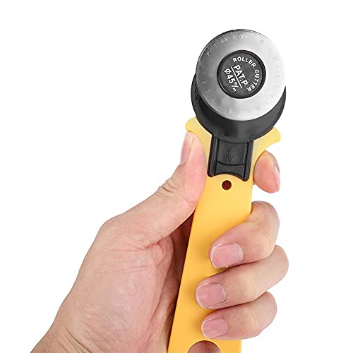 45mm Griff Rollschneider Soft Grip Comfort Loop Rollschneider Gerades Lederschneidewerkzeug für Stoffpapiere Schaumstoffe 45mm Griff Rollschneider Soft Grip Comfort Loop Rollschneider Gerades Lederschneidewerkzeug für Stoffpapiere Schaumstoffe von Hztyyier