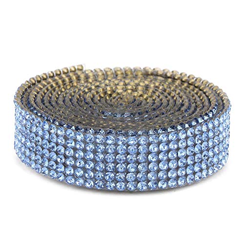 5 Yard Strassband Zum Aufbügeln Kristall Rolle Band DIY Dekoration(Blau) von Hztyyier
