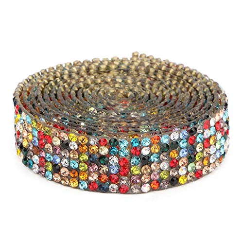 5 Yard Strassband Zum Aufbügeln Kristall Strass Rolle Band DIY Dekoration(7 Farbe) von Hztyyier