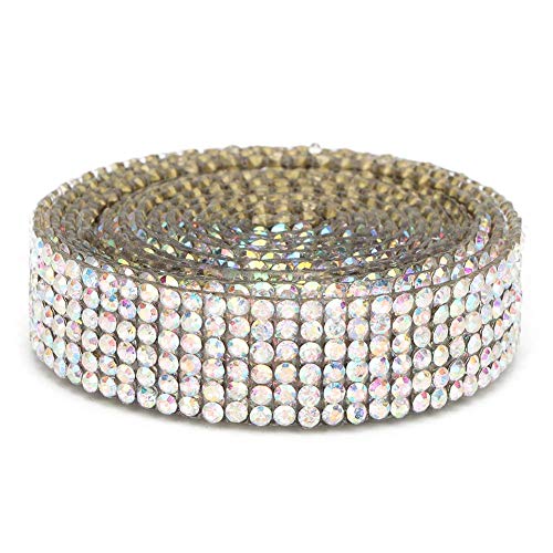 5 Yard Strassband Zum Aufbügeln Kristall Strass Rolle Band DIY Dekoration(AB-Farbe) von Hztyyier