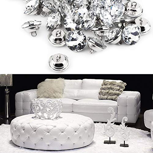 50Pcs Polsterknöpfe, Strassknöpfe Diamant Kristall Tasten Sofa Knöpfe DIY Handwerk Dekoration Tasten von Hztyyier