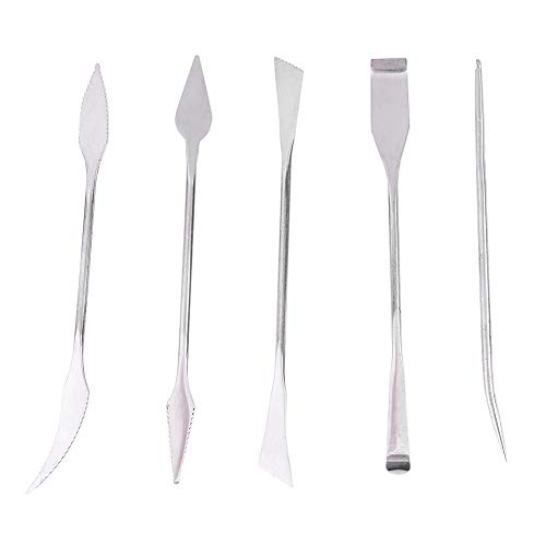 Hztyyier 5Pcs Sculpting Tools, Modellierwerkzeug Ton, Töpferwerkzeug Set Edelstahl Skulptur Wachsschnitzer Werkzeugefür DIY Handwerk Kunst von Hztyyier