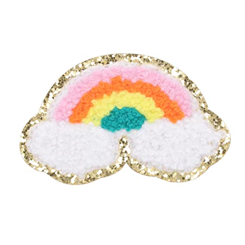 6 Stück Regenbogen-Patches, DIY-Stickerei-Patches Zum Aufbügeln, Aufnäher mit Regenbogen-Wolkenmuster für Kleidung, Kleid, Hose, Hüte von Hztyyier