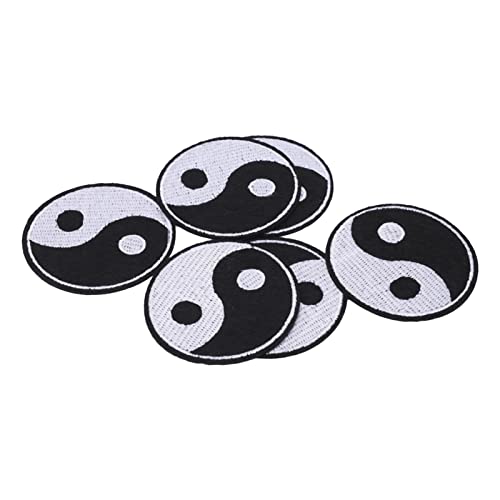 6 Stück Ying Yang Aufnäher Zum Aufbügeln, Yin und Yang Taiji Aufnäher für Hemdpakete, Hüte, Geldbörsen von Hztyyier