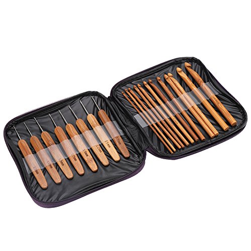 Bambus Häkelnadeln Set mit Etui Ergonomische Häkelnadeln Bambusgriff Handgefertigte Stricknadeln Weben Garn Handwerk DIY Nähwerkzeuge Bambus Häkelnadeln Set mit Etui Ergonomische Häkelnadeln Bambusgriff Handgefertigte Stricknadeln Weben Garn Handwerk DIY Nähwerkzeuge von Hztyyier