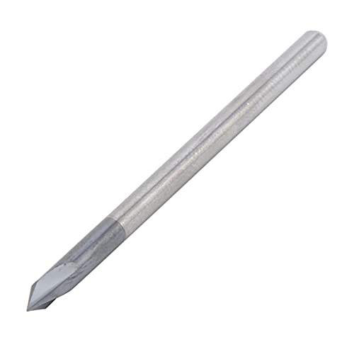 Chamfer Final Mlinho 3 60 ° Schnitt Wolfram Corte Stahl CNC -Bit Zum Aufnehmen und Polieren, D8 X 60 ° X 60l (D3*60°*50L) von Hztyyier