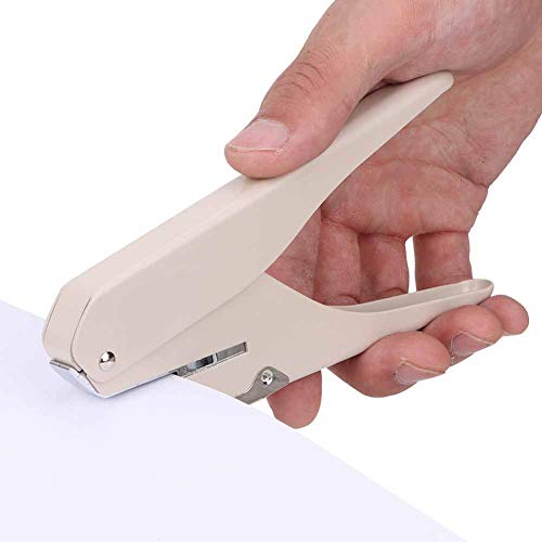 Handheld Puncher Papierschneider, Pilz Locher mit Lineal für Loose-Leaf-Seiten Notebook-Büros Schulmaterial(Beige) von Hztyyier