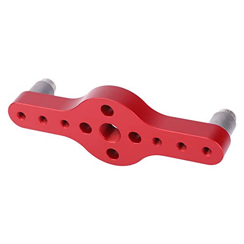 Holzbearbeitungsloch -Punch -Locator Aluminiumlegierung Puncher mit 3pcs Bohrbuchse für -Projekte (Rot) von Hztyyier