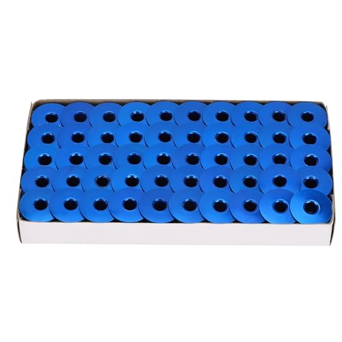 Hztyyier 100 Prozent Hochwertige Aluminiumnähmaschinen -Spulen für Flache Auto, Nähmaschine, Stickmaschine Gelb 2 Cm X 1 Cm (BLUE) von Hztyyier