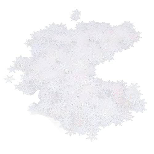 Hztyyier 1000 PCS Snowflake Confetti 0,9 Zoll Lebendiger Farbe Multi Purpose Christmas Confetti für Winter Wohnheimdekorationen (WHITE) von Hztyyier