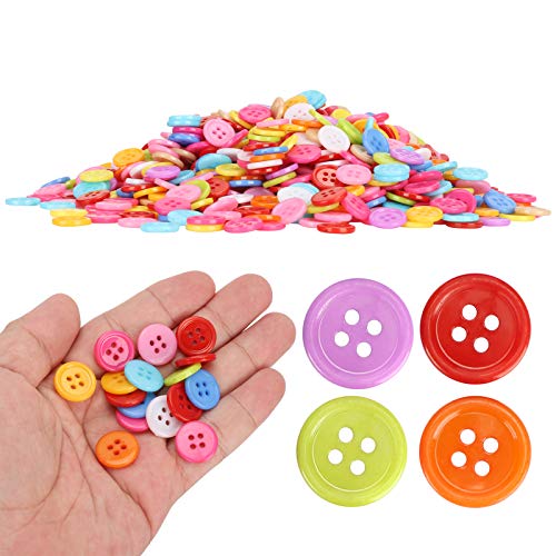 Hztyyier 1000 Stcs Wasserdichtes Kunststoff -Näh -Nickerchen Gemischter Farbset für Kleidung DIY Handgemachte Handwerkshandwerk (15 mm) von Hztyyier