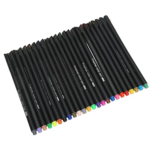 Hztyyier 24 Fineliner Farbstifte Set Genauige Kontroll -Mikroleitungsstifte für Kunstmarkierungen Aquarell -Design 24 Farben Feine Spitzenmarkierungen für Detaillierte Arbeiten und Färben Kleiner von Hztyyier