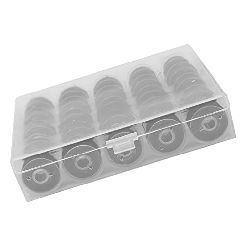 Hztyyier 25pcs Transparente Spulen mit Gewindespeicherbox für Nähmaschinen und Stickerei - Must -Have Werkzeug für Handgefertigte Kleidungsstücke Ideal für den Haushaltsgebrauch (Transparenter von Hztyyier