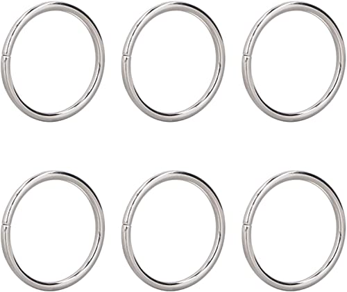 Hztyyier 50 Stück Metall Makramee Ringe Nicht Geschweißte O-Ringe Hardware für DIY Tasche Kleidung Handwerk Ring Zubehör(32x3mm) von Hztyyier
