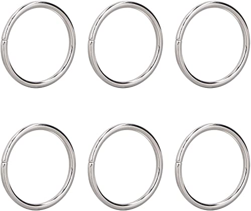 Hztyyier 50 Stück Metall Makramee Ringe Nicht Geschweißte O-Ringe Hardware für DIY Tasche Kleidung Handwerk Ring Zubehör(32x3mm) von Hztyyier