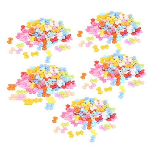 Hztyyier 500 PCs Robuste Süßigkeiten Farbharzknöpfe für DIY -Kunsthandwerk und Puppenbekleidungsdekoration für und Erwachsene (Bogen) von Hztyyier