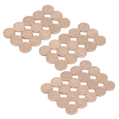 Hztyyier 50pcs Runde Holzheizschalen Tragen eine Resistente DIY -Handwerksbasis für Geprägte Anhänger und Fotoschmuck Sycamore Holzletze Anhänger für Kunst und Kunsthandwerk von Hztyyier