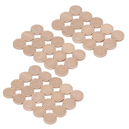 Hztyyier 50pcs Runde Holzheizschalen Tragen eine Resistente DIY -Handwerksbasis für Geprägte Anhänger und Fotoschmuck Sycamore Holzletze Anhänger für Kunst und Kunsthandwerk von Hztyyier