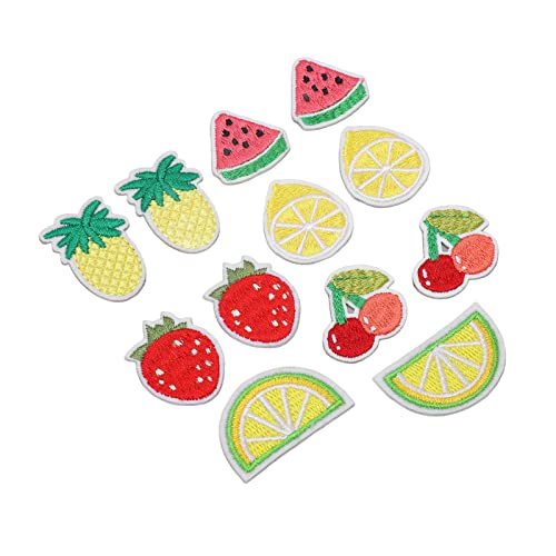 Hztyyier Bügeleisen auf Obstpatz Bestickte Flecken Kleidungsreparaturzubehör, 12pcs DIY auf Baumwollflecken für Kleider Röcke Taschen Jeans, Ideale Dekoration für und Mädchen Hztyyier Bügeleisen auf Obstpatz Bestickte Flecken Kleidungsreparaturzubehör, 12pcs DIY auf Baumwollflecken für Kleider Röcke Taschen Jeans, Ideale Dekoration für und Mädchen von Hztyyier