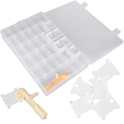 Hztyyier Cross -Stitching Board Praktische Plastikfäden -Wickler Kit Platte für Do es es Nähen Sie Sich, 100 Weiße Bretter und Handwrapping Maschine für die Aufbewahrung von Hztyyier