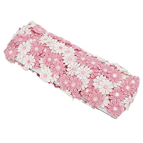 Hztyyier Daisy Patches Süße Rosa Weiße Blume Breite Anwendung Zum Nähen Stickerei DIY, Langlebiges Material 15 Meter Polyester, Kissen Decken Rucksäcke Hztyyier Daisy Patches Süße Rosa Weiße Blume Breite Anwendung Zum Nähen Stickerei DIY, Langlebiges Material 15 Meter Polyester, Kissen Decken Rucksäcke von Hztyyier