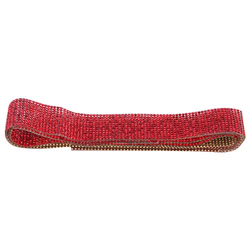 Hztyyier Diamant -Bänder Trimm mit Glänzendem Glanz für Elegante Hochzeitsdekorationshandwerk, 1 -Yard (Rot) von Hztyyier