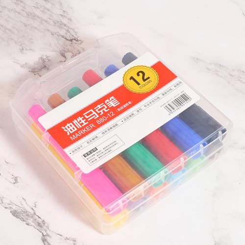 Hztyyier Double Tipp Oil Marker Delicate Lines Kunstwerkzeug Zum Zeichnen und Skizzieren, 880-24 Farben Stift für die Begrüßungskarte (880-12 Farben) von Hztyyier