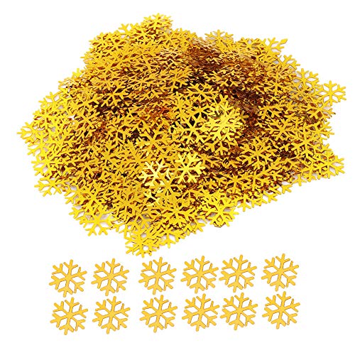 Hztyyier Gold Schneeflocken Konfetti Glänzende Dekorationen für Weihnachtsfeier, Winterthema DIY -Handwerk, 2 Cm PVC Wohnkultur für Weihnachten Ornamente Hztyyier Gold Schneeflocken Konfetti Glänzende Dekorationen für Weihnachtsfeier, Winterthema DIY -Handwerk, 2 Cm PVC Wohnkultur für Weihnachten Ornamente von Hztyyier