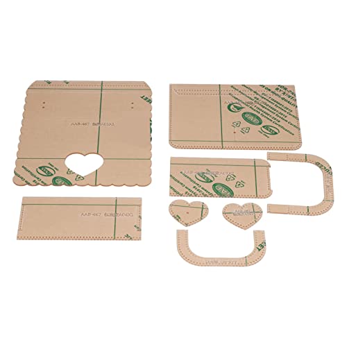 Hztyyier Herzförmige Muster -Acrylvorlagen Genaue Schneidnähledermodelle für Umhängetaschen, die 8pcs Machen von Hztyyier