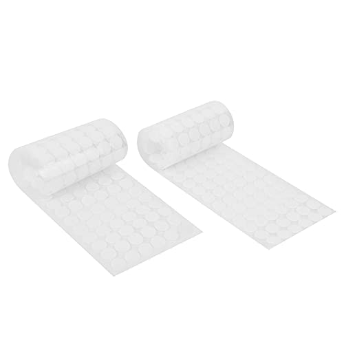 Hztyyier Klebstoffbefestigungsband Stark 300 Paar Punkte Aufkleber für die Kleidungsbranche Home Textiles, Selbstklebender Punkt Aufkleber für Long Lebensdauer, Weiß, Weiß (WHITE) von Hztyyier