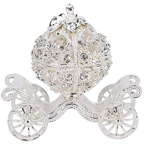 Hztyyier Kristall Wagen Schmuckschatulle, Schmuckschatulle Diamant Sammler Figur Dekorative Schmuck Display Halter Veranstalter von Hztyyier