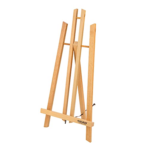 Hztyyier Künstler Zeichnen Malerei Staffelei Langlebiger Ausstellungsstand für Tabletop für Künstler Naturholzfarbe 30 Cm (Desktop -Staffelei (50 cm)) von Hztyyier