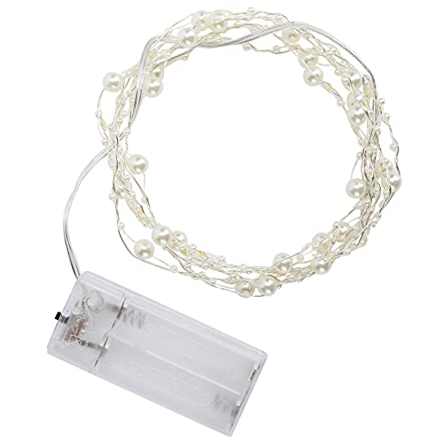Hztyyier LED-Perlenimitat-Lichterkette, Draht-Lichterkette, Flexibel und Langlebig, für Möbel, Bett, Fenster, Treppen von Hztyyier
