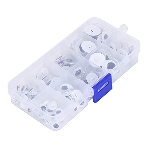 Hztyyier Plactic Eyes Bewegliche Schwarze Weiße DIY -Handwerksmaterial für, 100pcs Verschiedene Größe Nähen Sie für Puppenspielzeugherstellung - Weihnachten Halloween Birthday Party School Unterricht von Hztyyier