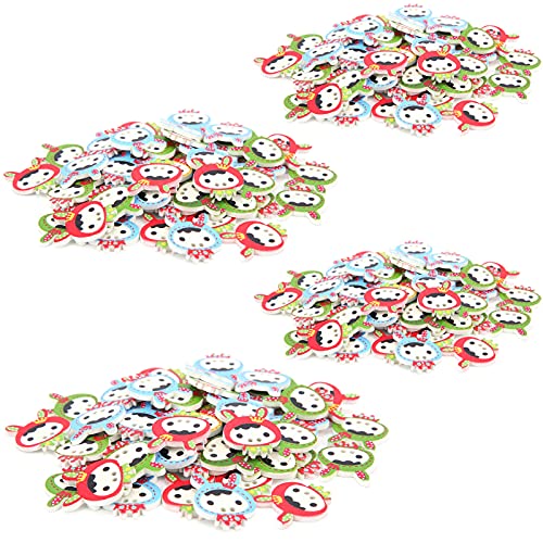 Hztyyier Präzise Holzknöpfe Langlebige Kaninchenform Nähen DIY Manuelle Knöpfe für Kinderkleidung Ornament 200pcs Natürliche Holz Dekorative Knöpfe, Bastelknöpfe von Hztyyier
