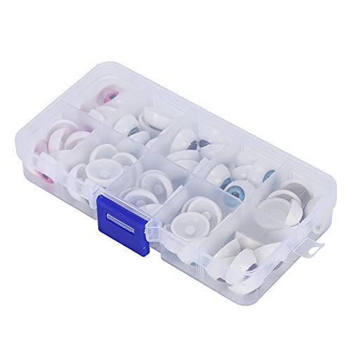 Hztyyier Puppe Augäpfel Bunte Plastikaugen DIY für Halloween -Accessoires, Helle Pupillen für Polymer -Tonpuppen, 100 Augen für Kunstprojekte (16mm60 pro Box) von Hztyyier