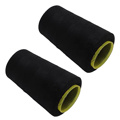 Hztyyier Sergergewinde Premium Polyester Schwarzer Gewinde für Nähmaschinen 2PCS 402 Sergergewinde für Tägliche Quilt und Overlock von Hztyyier