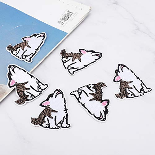 Hztyyier Set von 6 Niedlichen Wolf -Kopftuchflecken für DIY -Kleidung Reparatur und Verzierung für Alle Altersgruppen (Little Wolf hob) von Hztyyier