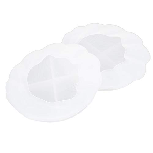 Hztyyier Silicon-Untertasse-Platte Epoxyform für Einzigartige Harzkunst, 2pcs Kristallgussform für das Handwerk von Kerzenhaltern, Geschenke, Eltern-Kind-Aktivitäten von Hztyyier