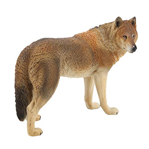 Hztyyier Simulation Wildlife Tier Figur Ornament für Sammler Umweltfreundlich Geruchsloser Material (M-771 Big Brown Male Wolf) von Hztyyier