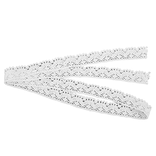 Hztyyier Spitzenbänder Klare Muster Eleganter Stilnähzubehör für Weihnachten Hochzeitsdekoration, 20 Yards Baumwollfaden Material Ideal Zum Quilten (WHITE) von Hztyyier