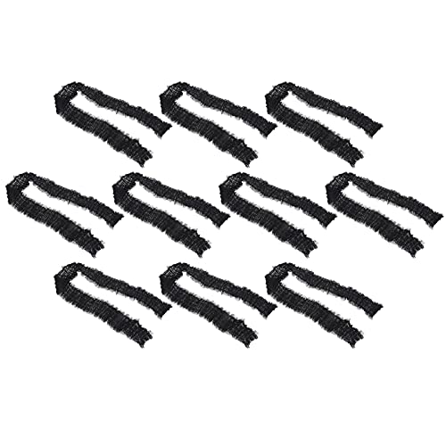 Hztyyier Spitzenband Elegantes Trimmkantenband für DIY -Nähen 10 Meter 60 Mm für Kleidungszubehör (Schwarz - S12) von Hztyyier