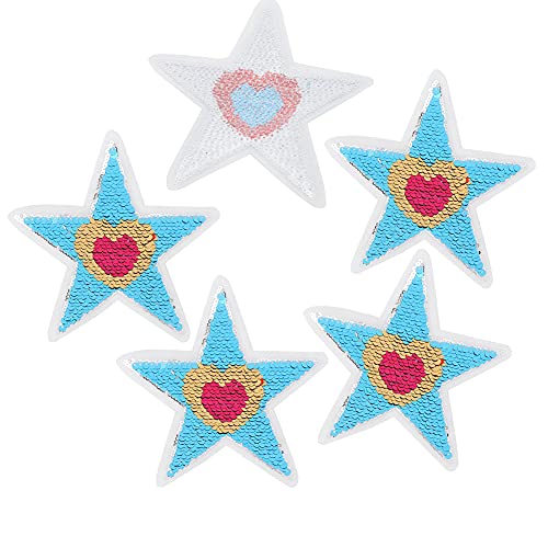 Hztyyier Sticked Patch Reversible Change Farb Pailletten Craft for Clothing Accessoires 5pcs (#2) von Hztyyier