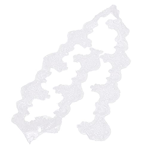 Hztyyier Sticked Perlen Lace Ribbon für Hochzeitdekoration 1 Yard Nähkleidung Accessoires (WHITE) von Hztyyier