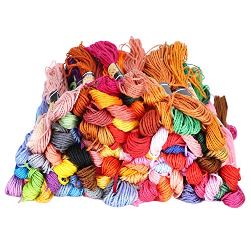 Hztyyier Stickereifaden 100pcs Multi-Color-Polyester-Baumwollstränge für Cross-Stitch-Nähkit-Handwerksliebhaber Hztyyier Stickereifaden 100pcs Multi-Color-Polyester-Baumwollstränge für Cross-Stitch-Nähkit-Handwerksliebhaber von Hztyyier
