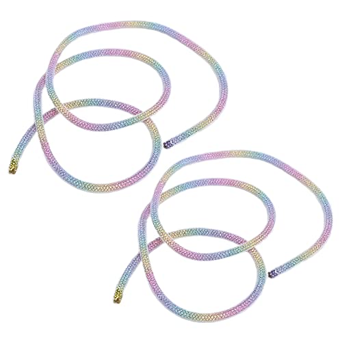 Hztyyier Strassverkleidung Schön 6 Mm/0,2 Zoll DIY -Nähdekoration für Hochzeitskleid, Strasskettenbänder, Schuhe, 2pcs (6 mm weißer Netz Regenbogen Diamant) von Hztyyier