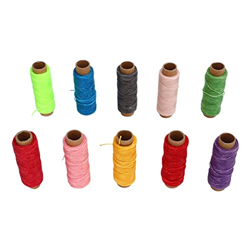 Hztyyier Waches Fadenkabel Praktische 10 Farben Tragbar für DIY -Lederwaren Verwenden 10pcs 50m von Hztyyier
