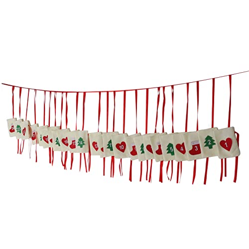 Hztyyier Weihnachtskalender -Tasche Süßes Design Countdown für Home Weihnachten Dekoration Filzmaterial Hztyyier Weihnachtskalender -Tasche Süßes Design Countdown für Home Weihnachten Dekoration Filzmaterial von Hztyyier