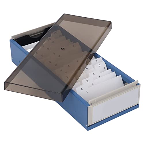 Karteikartenhalter, A Bis Z Karteihalter Organizer, Kapazität 800 Visitenkarten(Blau) von Hztyyier