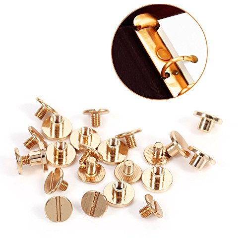 Massivem Messing Nagel Nieten Stud Screw Nail Screwback für Leder Niet Gürtel DIY Gold 10sets 5/6,5 / 8mm(5mm) von Hztyyier